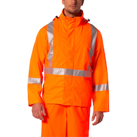 Helly Hansen Workwear Men's ALTA Hi Vis Rain Jacket Front_Flat