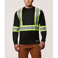 Dakota WorkPro Series Men's Hi Vis Lined Long Sleeve T-Shirt Front_Flat