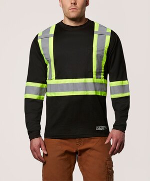 T-shirt doublé haute visibilité Dakota WorkPro Series à manches longues, pour hommes