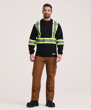 Dakota WorkPro Series Men's Hi Vis Lined Long Sleeve T-Shirt