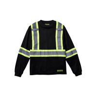 T-shirt doublé haute visibilité Dakota WorkPro Series à manches longues, pour hommes Front_Flat