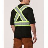 Dakota WorkPro Series Men's Hi Vis Cotton Lined Crewneck T-Shirt Back_Angled_Right