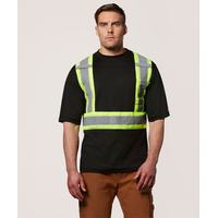 Dakota WorkPro Series Men's Hi Vis Cotton Lined Crewneck T Shirt Front_Flat
