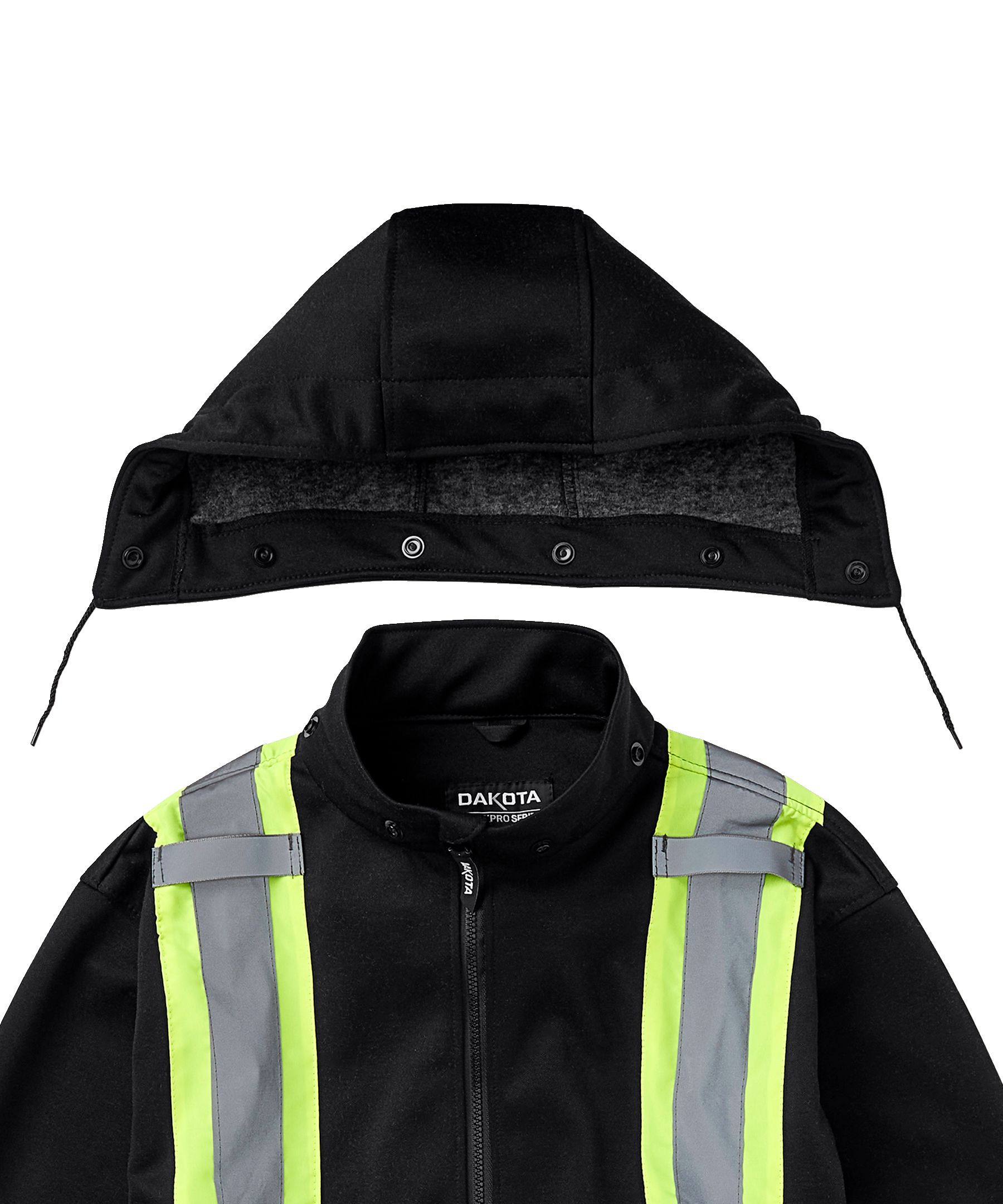 Chandail en molleton doublé haute visibilité Dakota WorkPro Series, à capuche et à glissière pleine longueur, pour hommes
