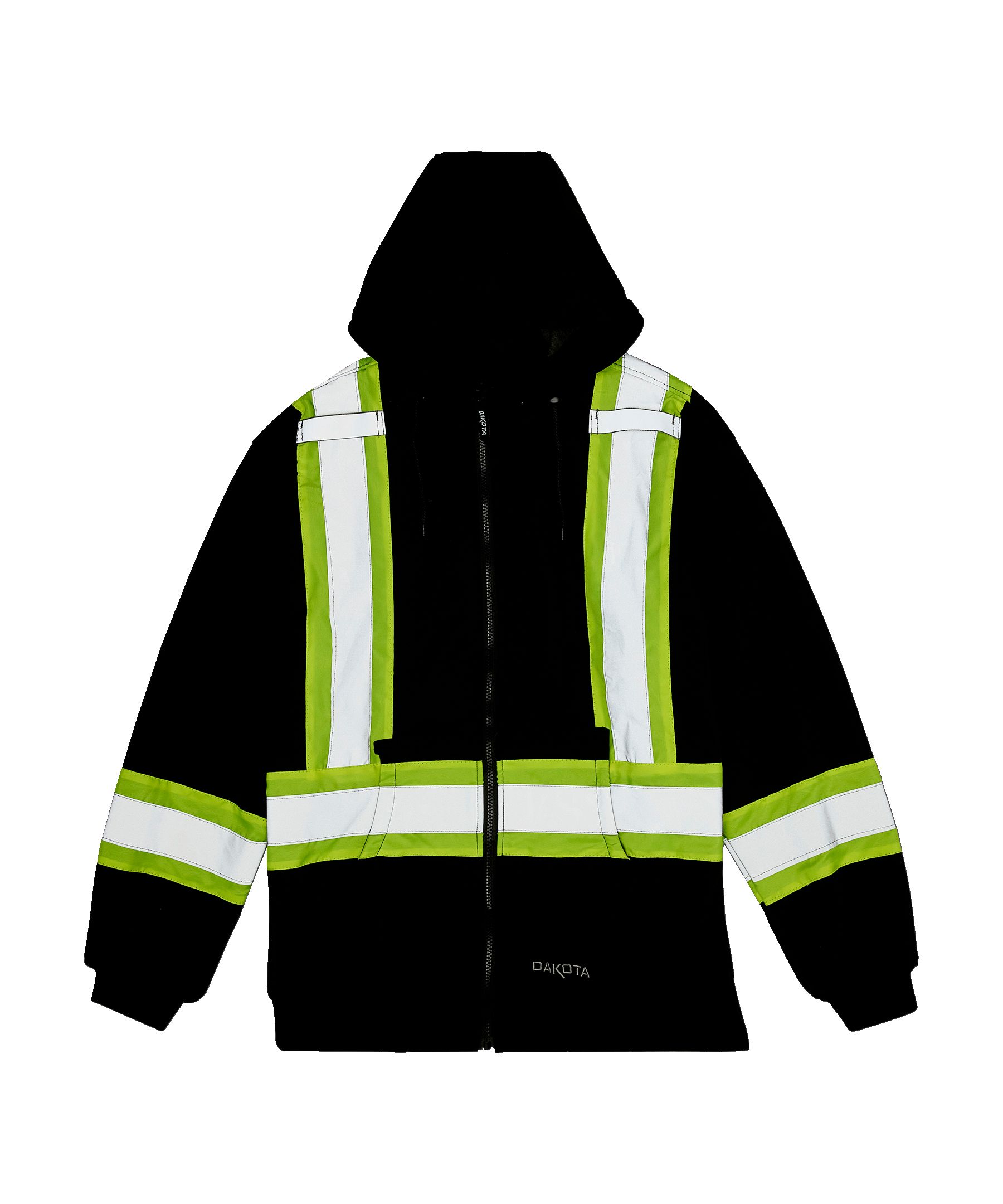 Chandail en molleton doublé haute visibilité Dakota WorkPro Series, à capuche et à glissière pleine longueur, pour hommes