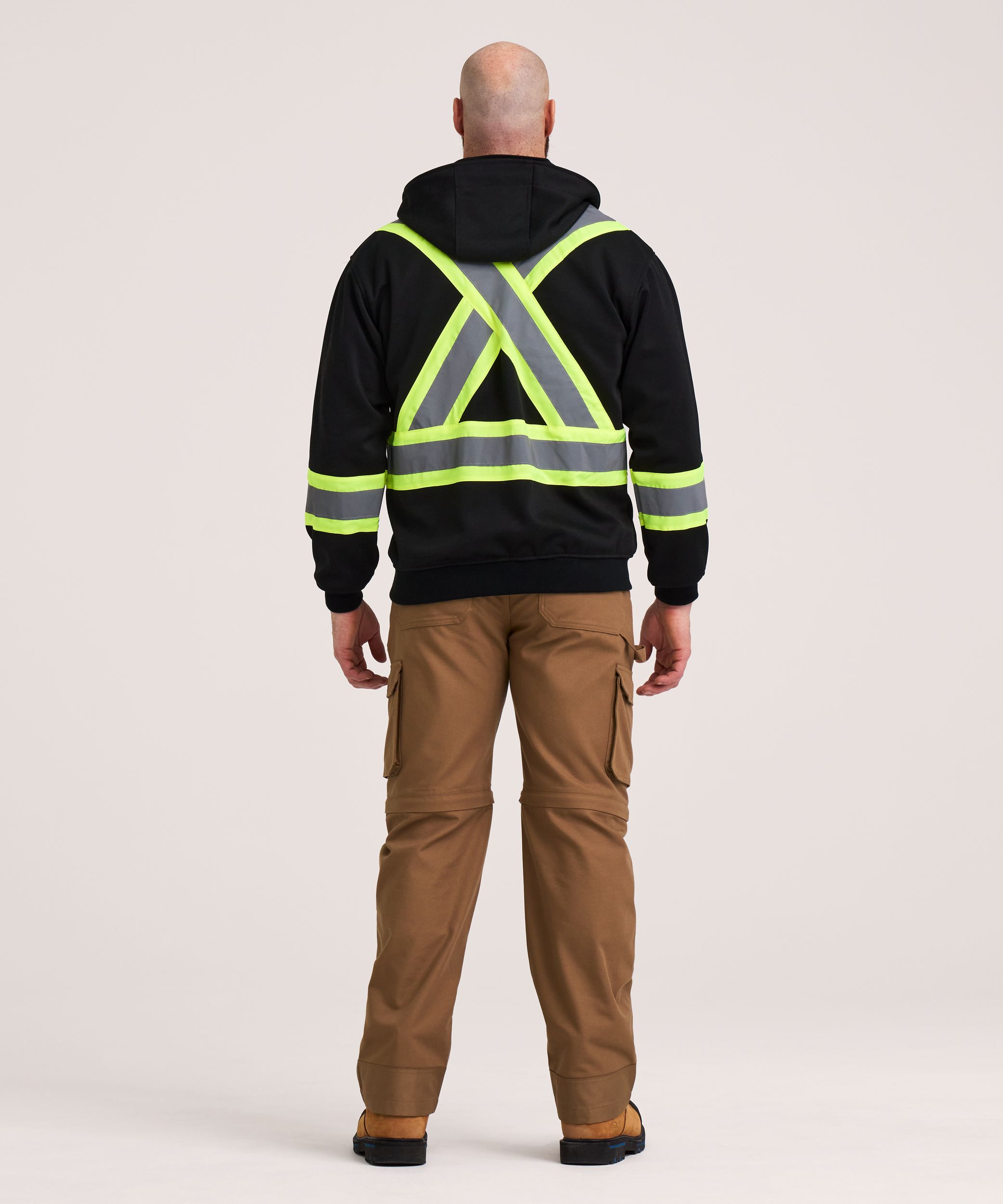 Chandail en molleton doublé haute visibilité Dakota WorkPro Series, à capuche et à glissière pleine longueur, pour hommes