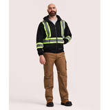 Chandail en molleton doublé haute visibilité Dakota WorkPro Series, à capuche et à glissière pleine longueur, pour hommes Front_Flat