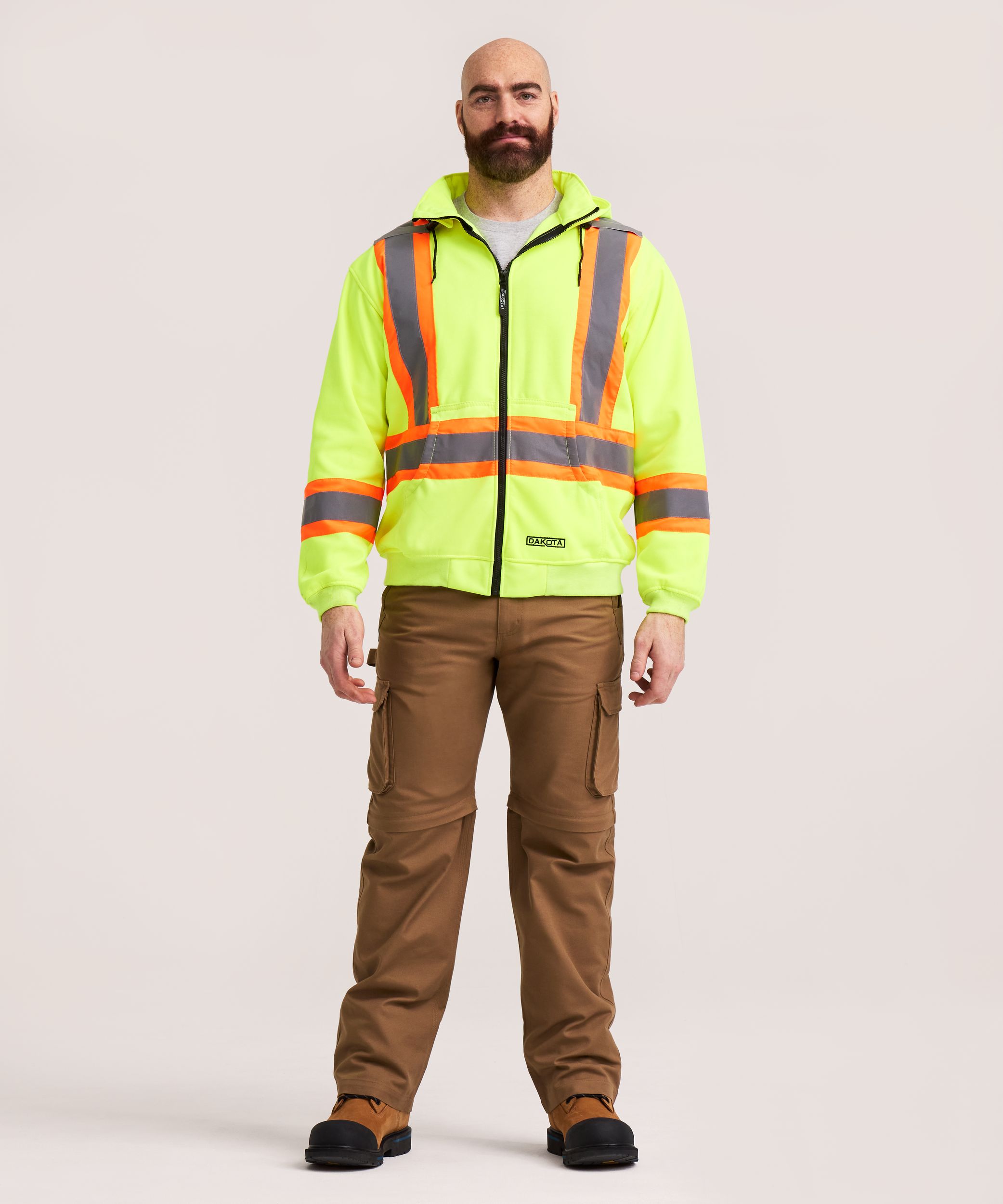 Dakota WorkPro Series Men's Hi-Visibility Lined Full Zip Hoodie