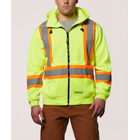 Dakota WorkPro Series Men's Hi-Visibility Lined Full Zip Hoodie Front_Flat