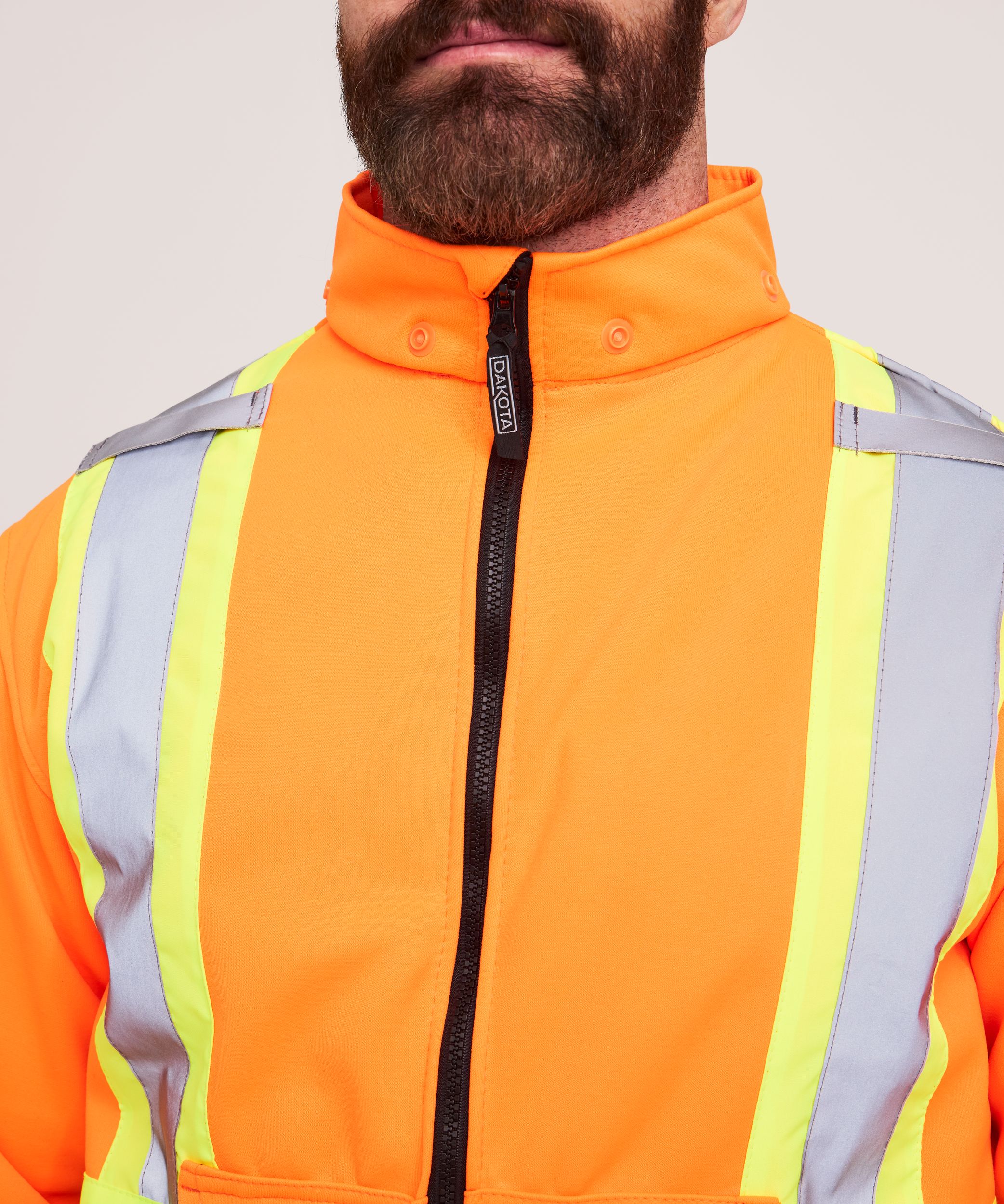 Chandail en molleton doublé haute visibilité Dakota WorkPro Series à capuche et à glissière pleine longueur, pour hommes
