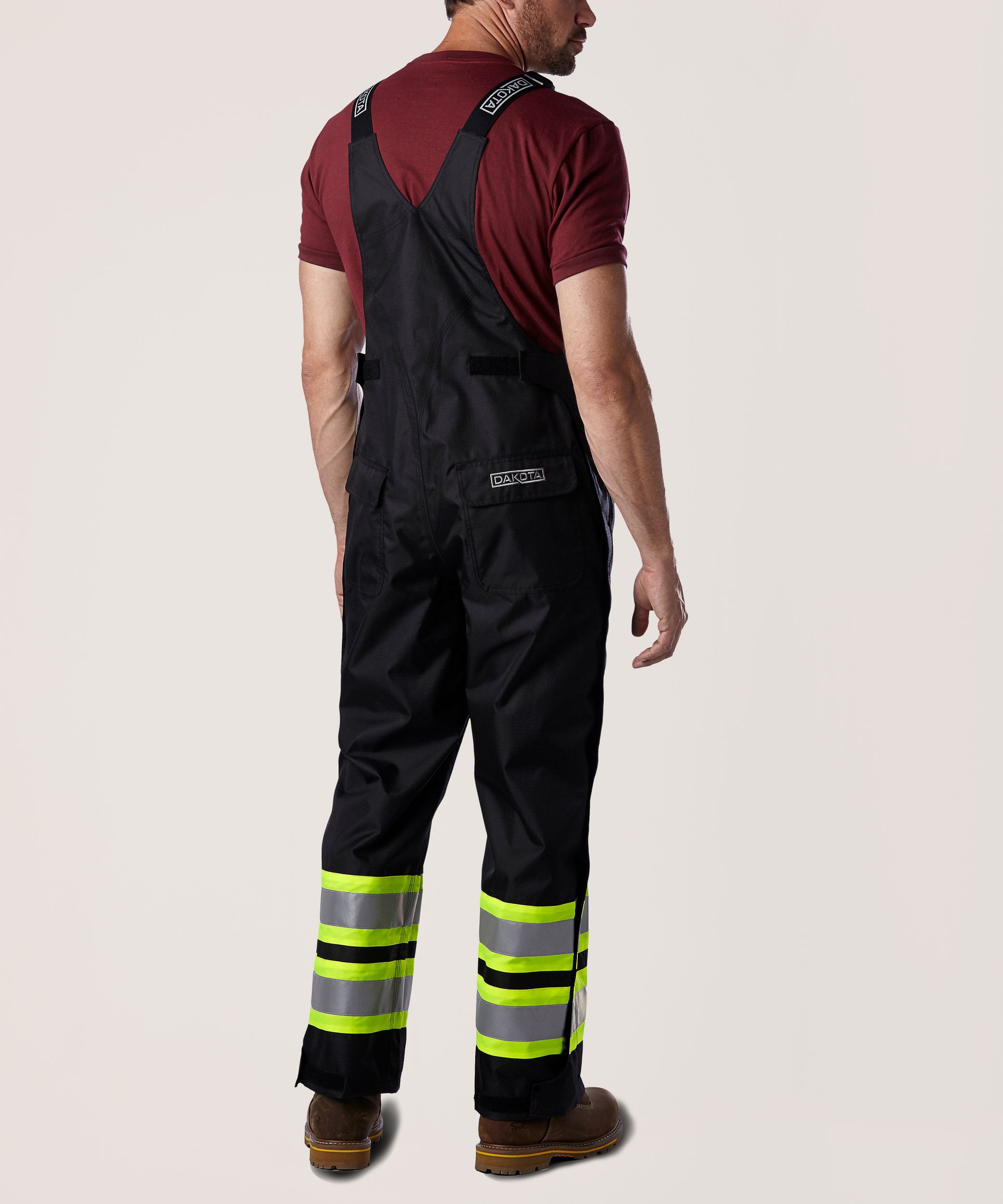 Dakota WorkPro Series Men's Hi Vis Hyper-Dri 3 Waterproof Rip Stop Bib Overalls