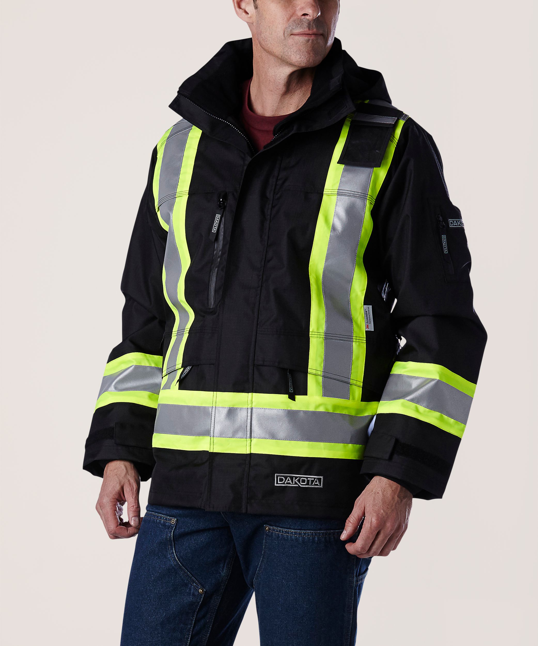 Dakota WorkPro Series Men's Hi Vis Waterproof Rip-Stop Jacket Mark's
