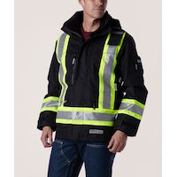 Dakota WorkPro Series Men's Hi Vis Waterproof Rip-Stop Jacket Front_Angled_Left