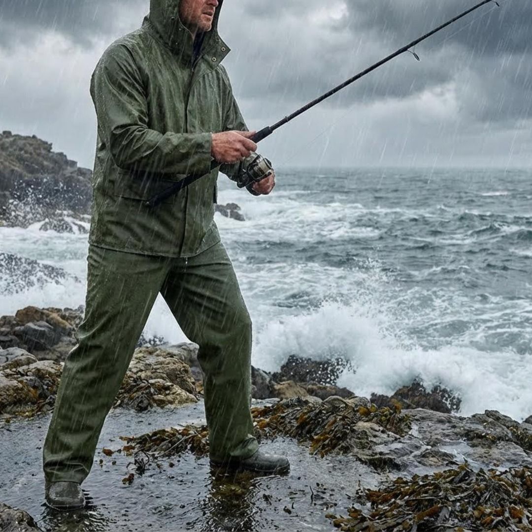 Veste imperméable extensible Dakota Workpro Series en polyuréthane et à capuche, pour hommes