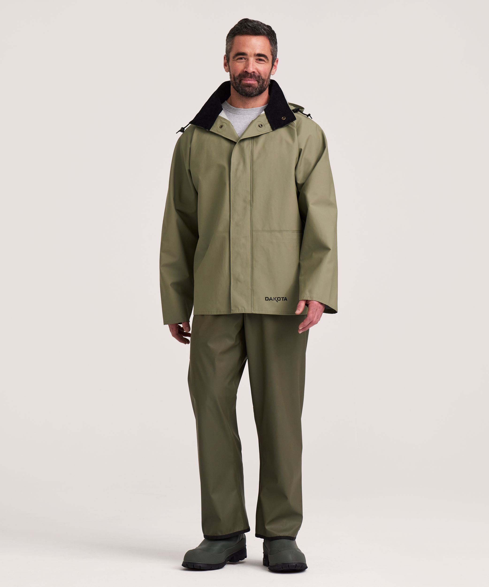 Dakota WorkPro Series Men's PVC Hooded Rain Jacket