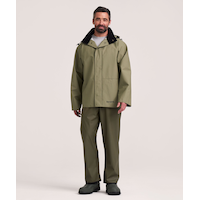 Veste imperméable Dakota Workpro Series en PCV et à capuche, pour hommes Front_Flat