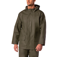 Helly Hansen Workwear Men's Mandal Waterproof Hooded Rain Jacket Front_Angled_Left