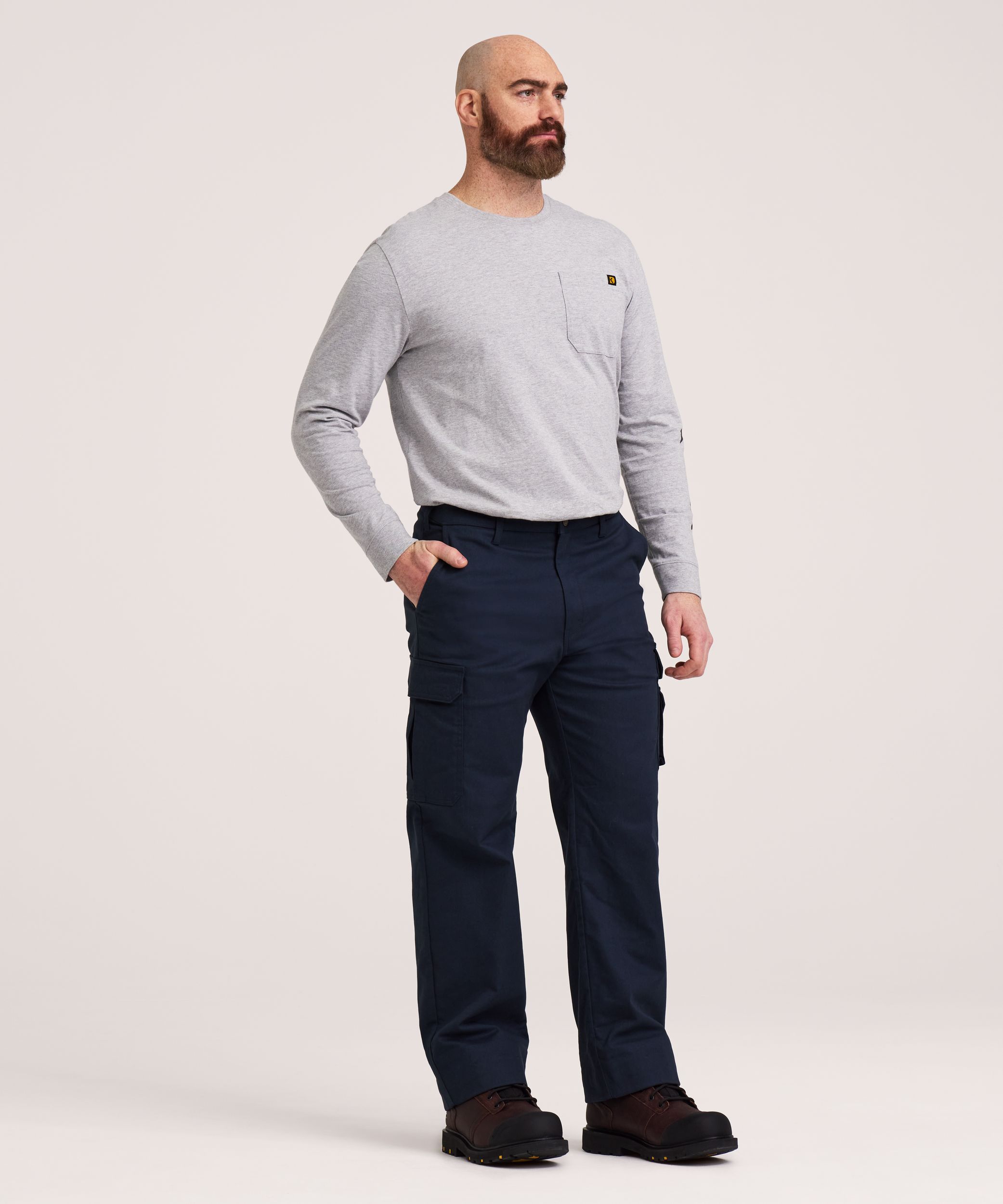 Pantalon de travail cargo extensible FLEXTECH&nbsp;360 Dakota Workpro Series en sergé doublé de molleton, pour hommes