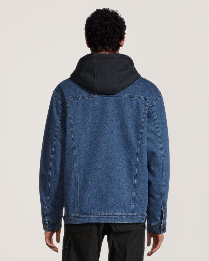 BLUER/BLR】DAMAGED WORK DENIM HOOD JACET