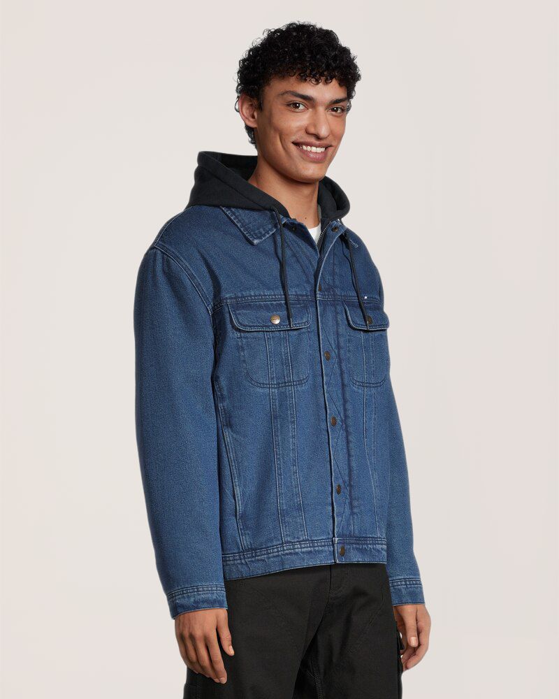 Dakota WorkPro Series Men's Washed Denim Sherpa Lined Hooded