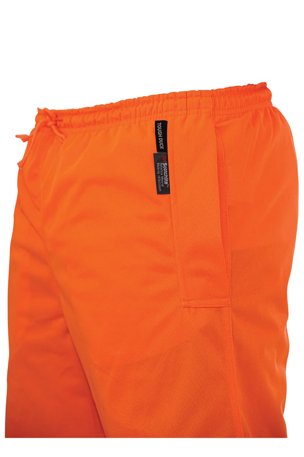 Tough Duck Men's Lightweight Pull On Safety Pants with Elastic Waistband - Orange