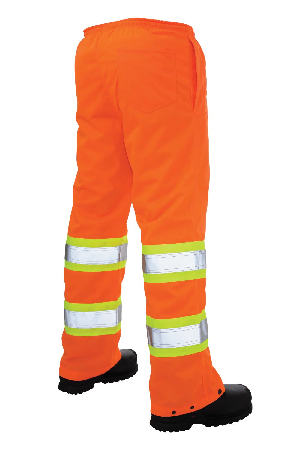 Tough Duck Men's Lightweight Pull On Safety Pants with Elastic Waistband - Orange