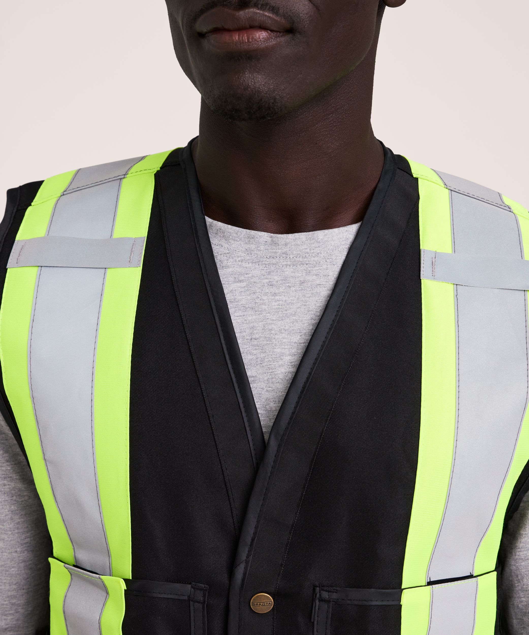 Dakota WorkPro Series Men's Class 1 Hi Vis Reinforced Work Vest
