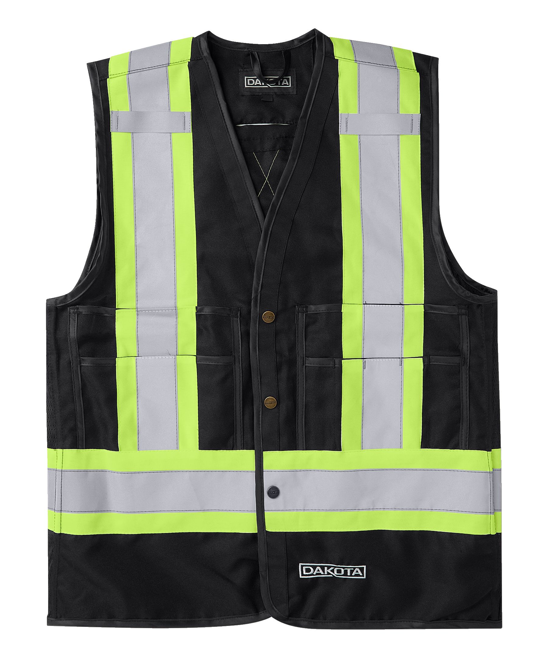 Dakota WorkPro Series Men's Class 1 Hi Vis Reinforced Work Vest
