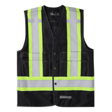 Dakota WorkPro Series Men's Class 1 Hi Vis Reinforced Work Vest Front_Flat