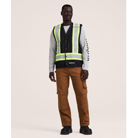 Dakota WorkPro Series Men's Class 1 Hi Vis Reinforced Work Vest Front_Flat