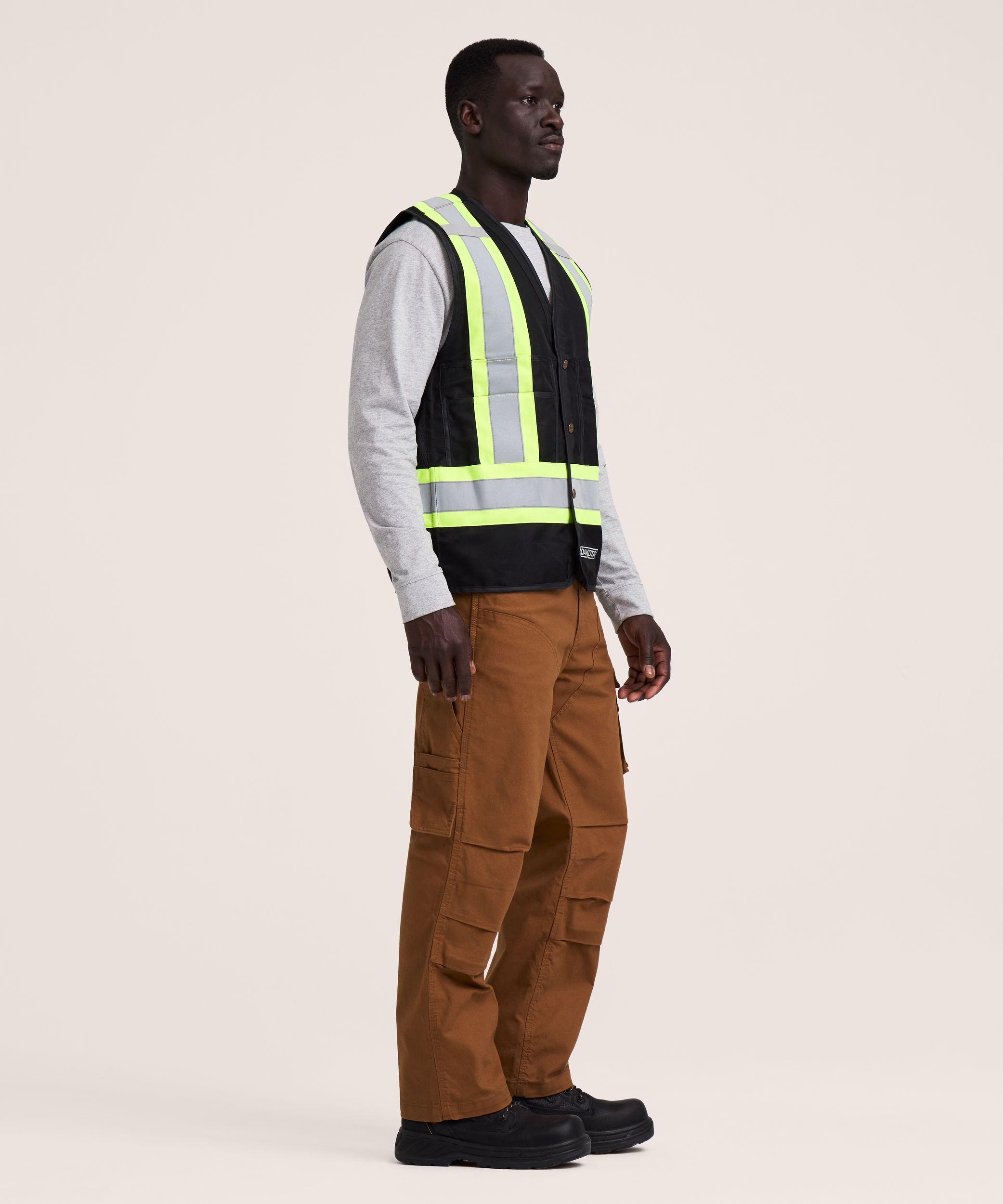 Dakota WorkPro Series Men's Class 1 Hi Vis Reinforced Work Vest