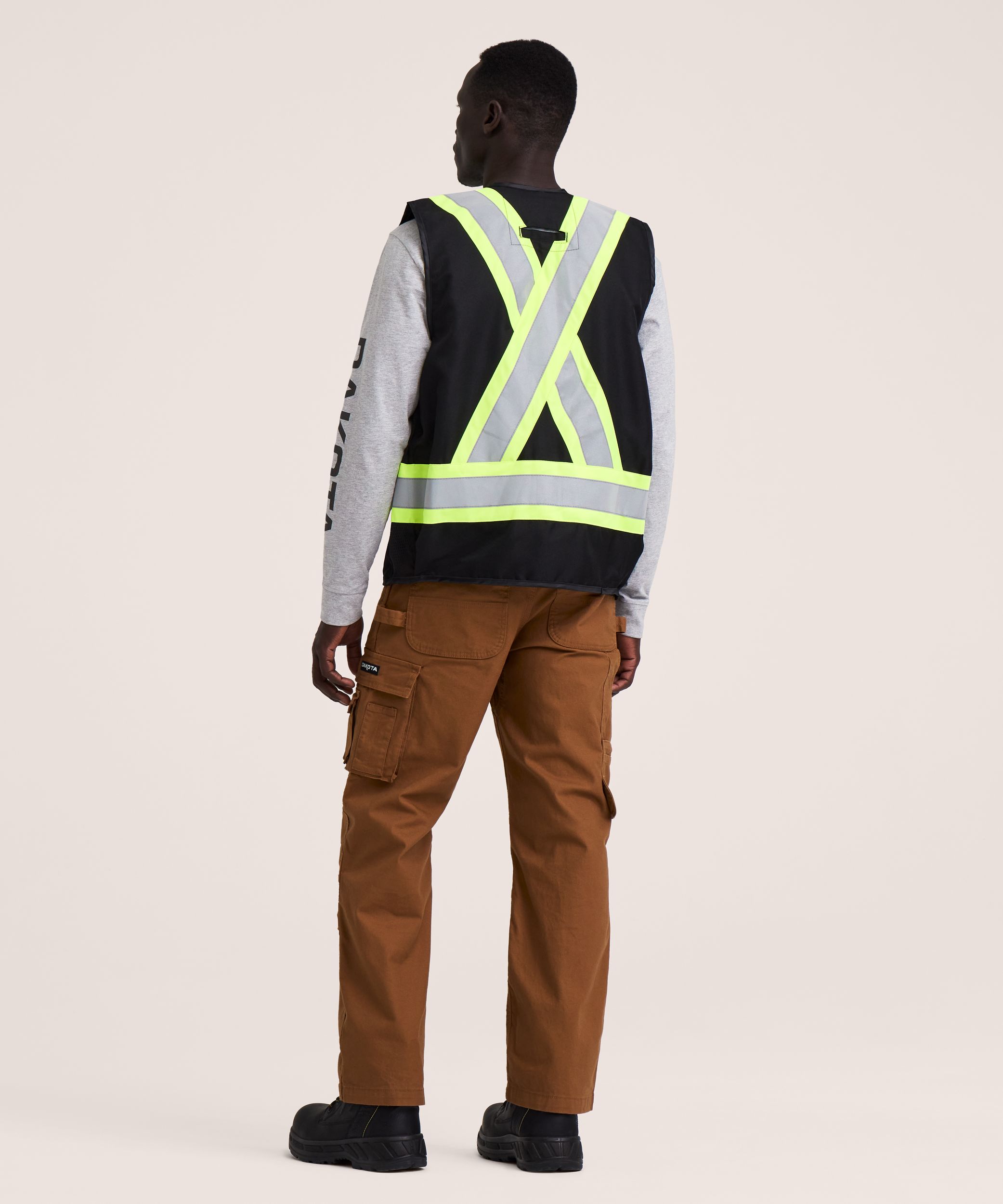 Dakota WorkPro Series Men's Class 1 Hi Vis Reinforced Work Vest