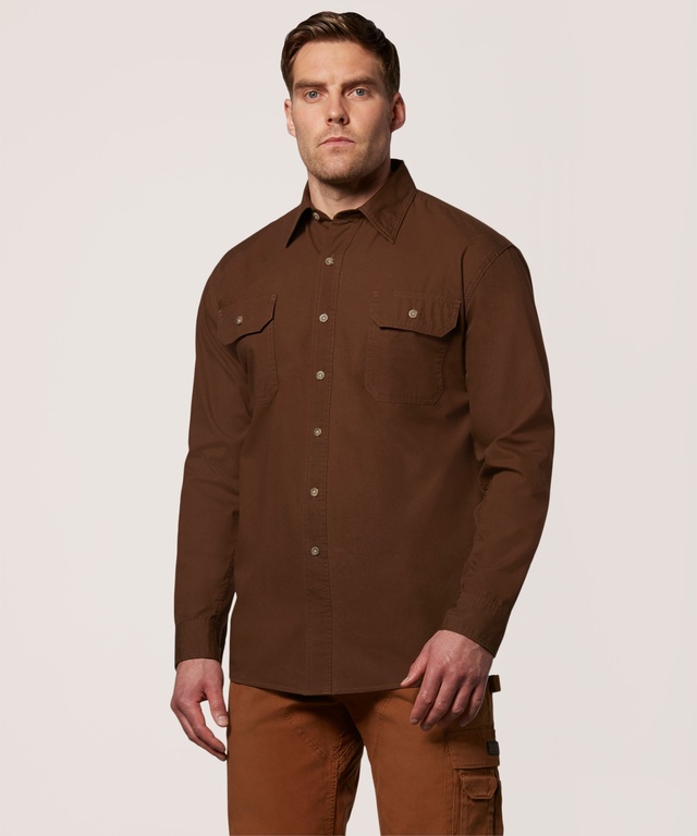 Chemise de travail Dakota Workpro Series en coton de coupe décontractée à manches longues, pour hommes