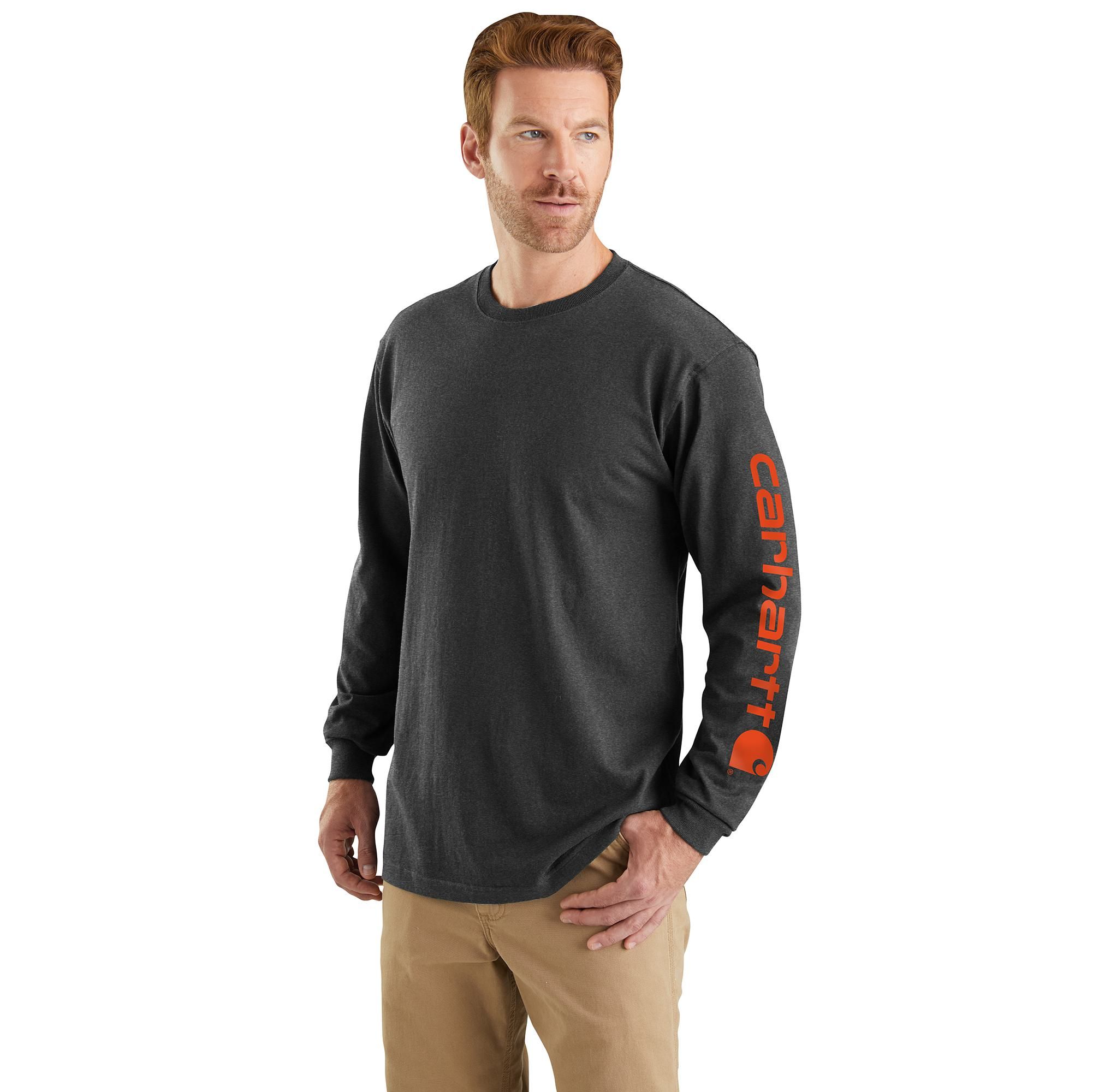 Carhartt Men's Signature Logo Long Sleeve T-Shirt