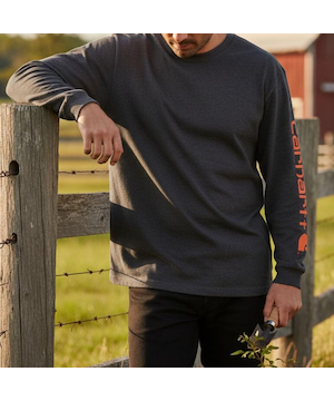 Carhartt Men's Signature Logo Long Sleeve T-Shirt