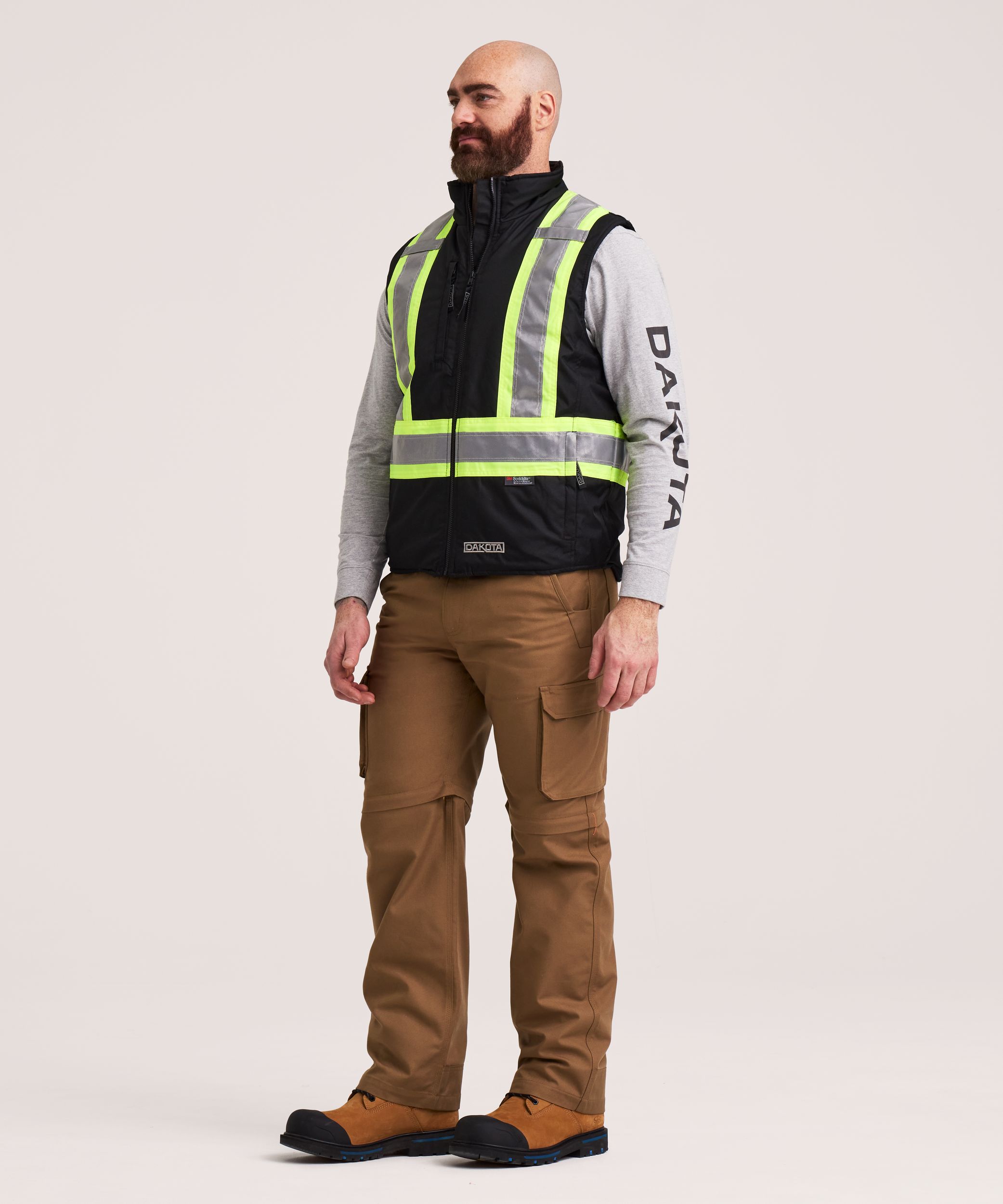 Dakota WorkPro Series Men's Class 1 Hi Vis 300D T-Max Lined Vest