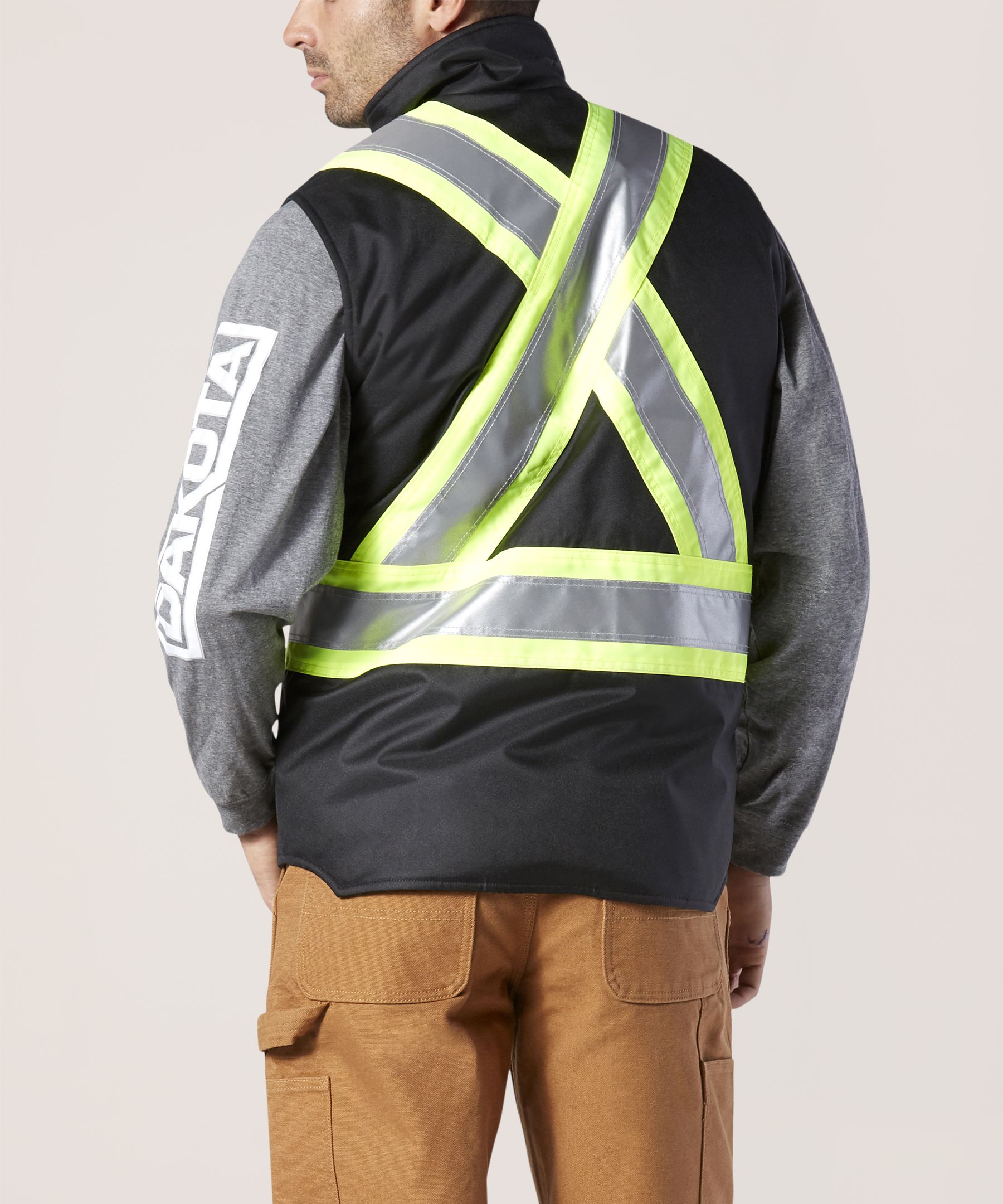 Dakota WorkPro Series Men's Class 1 Hi Vis 300D T-Max Lined Vest