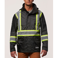 Chemise-veste haute visibilité matelassée Dakota WorkPro Series de catégorie&nbsp;1, à capuche, pour hommes Front_Flat