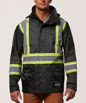 Chemise-veste haute visibilité matelassée Dakota WorkPro Series de catégorie&nbsp;1, à capuche, pour hommes