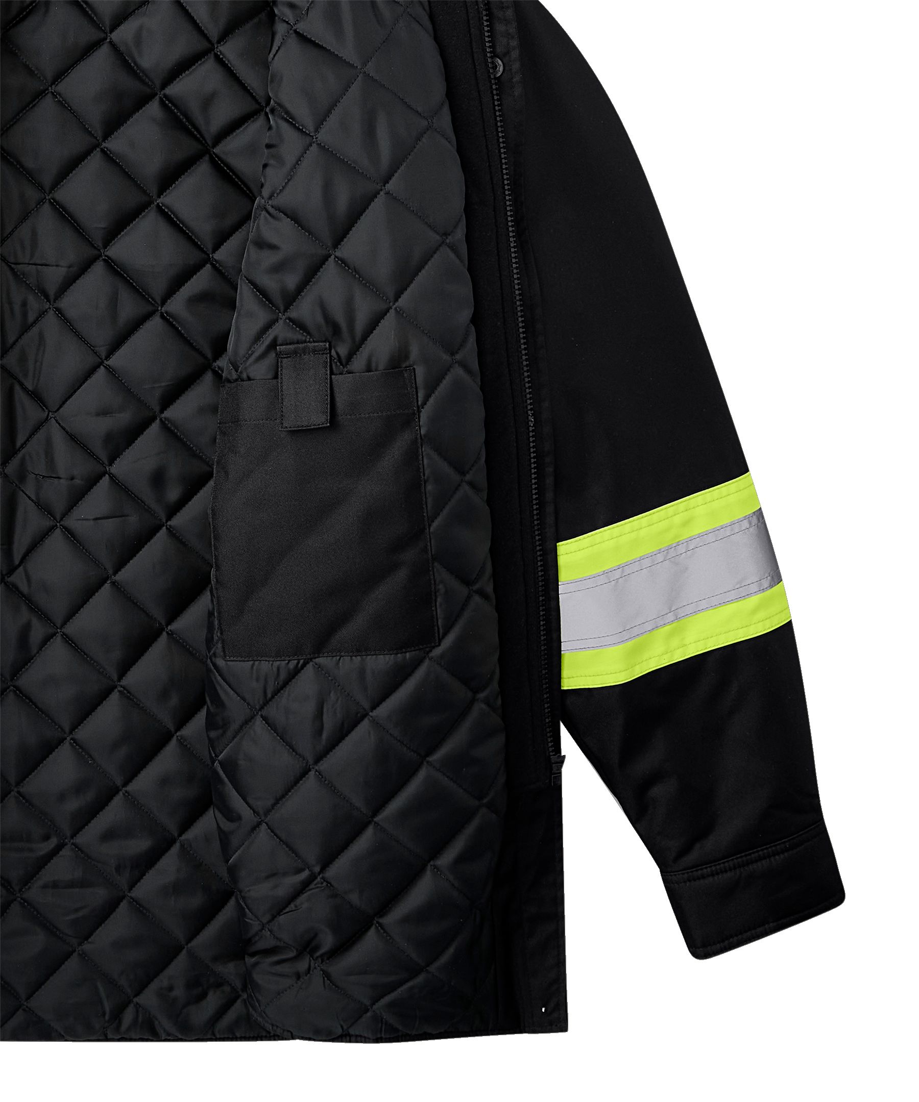 Chemise-veste haute visibilité matelassée Dakota WorkPro Series de catégorie&nbsp;1, à capuche, pour hommes