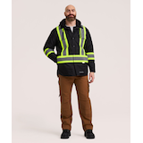 Chemise-veste haute visibilité matelassée Dakota WorkPro Series de catégorie&nbsp;1, à capuche, pour hommes Front_Flat