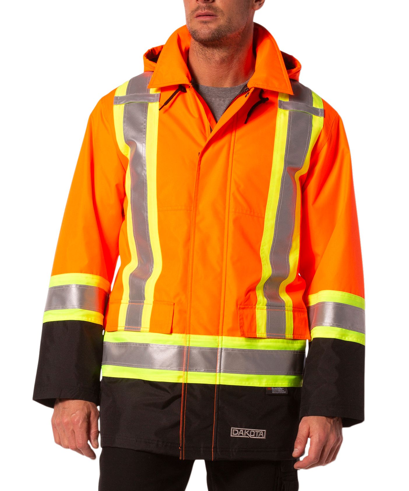 Dakota WorkPro Series Men's Class 2 Hi Vis 300D T-Max Lined Parka Jacket