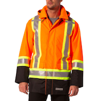 Dakota WorkPro Series Men's Class 2 Hi Vis 300D T-Max Lined Parka Jacket