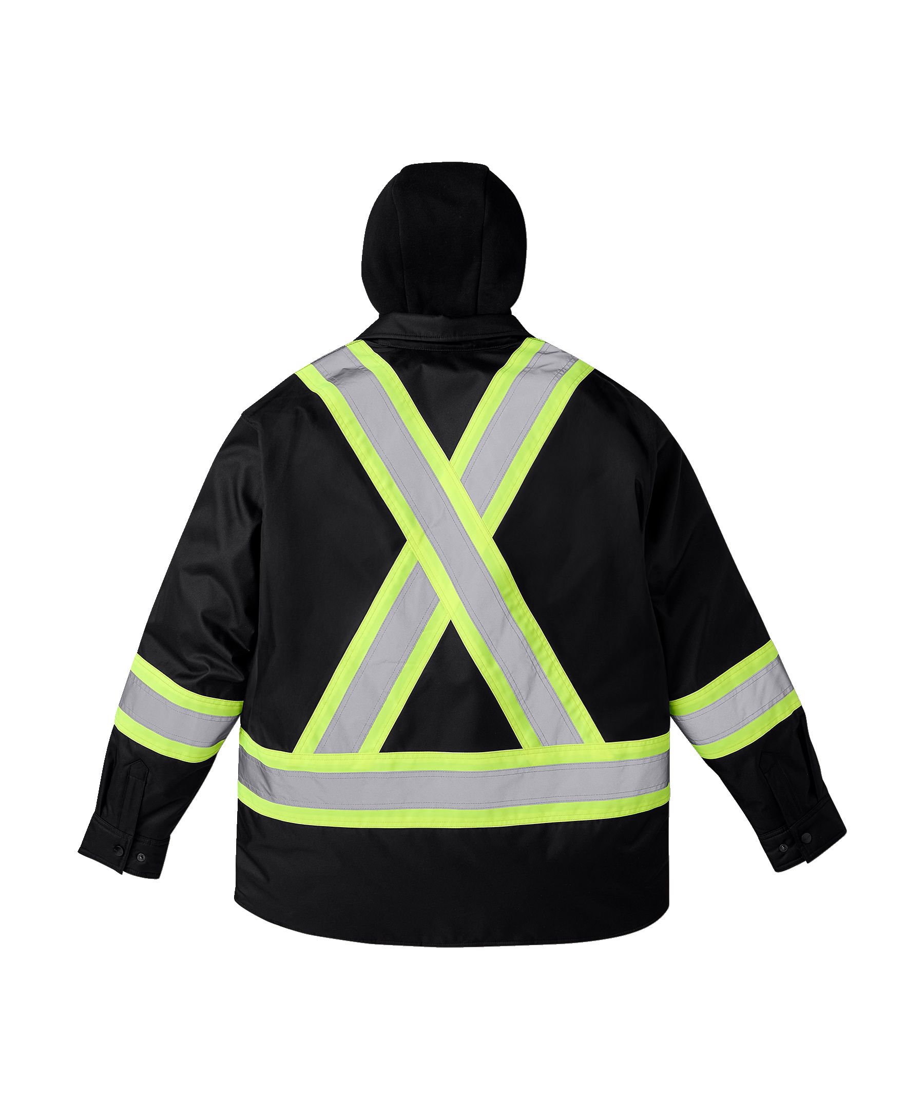 Chemise-veste haute visibilité matelassée Dakota WorkPro Series de catégorie&nbsp;1, à capuche, pour hommes