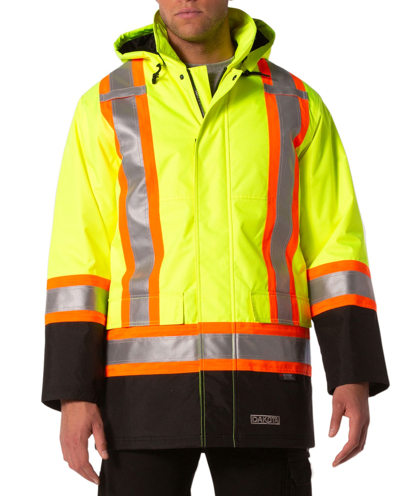 Dakota WorkPro Series Men's Class 2 Hi Vis 300D T-Max Lined Parka Jacket