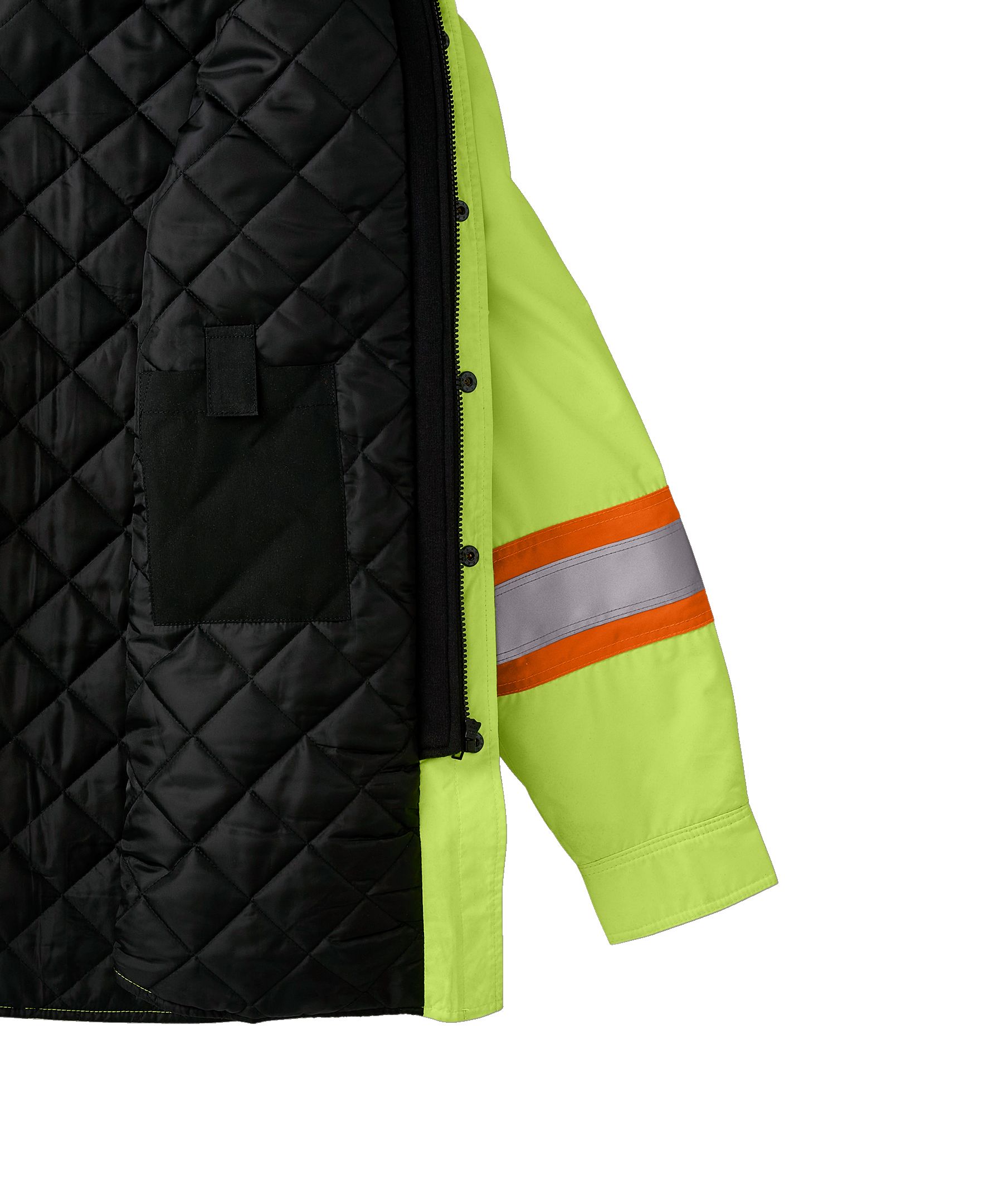 Chemise-veste hydrofuge matelassée haute visibilité Dakota WorkPro Series, catégorie&nbsp;2, à capuche, pour hommes
