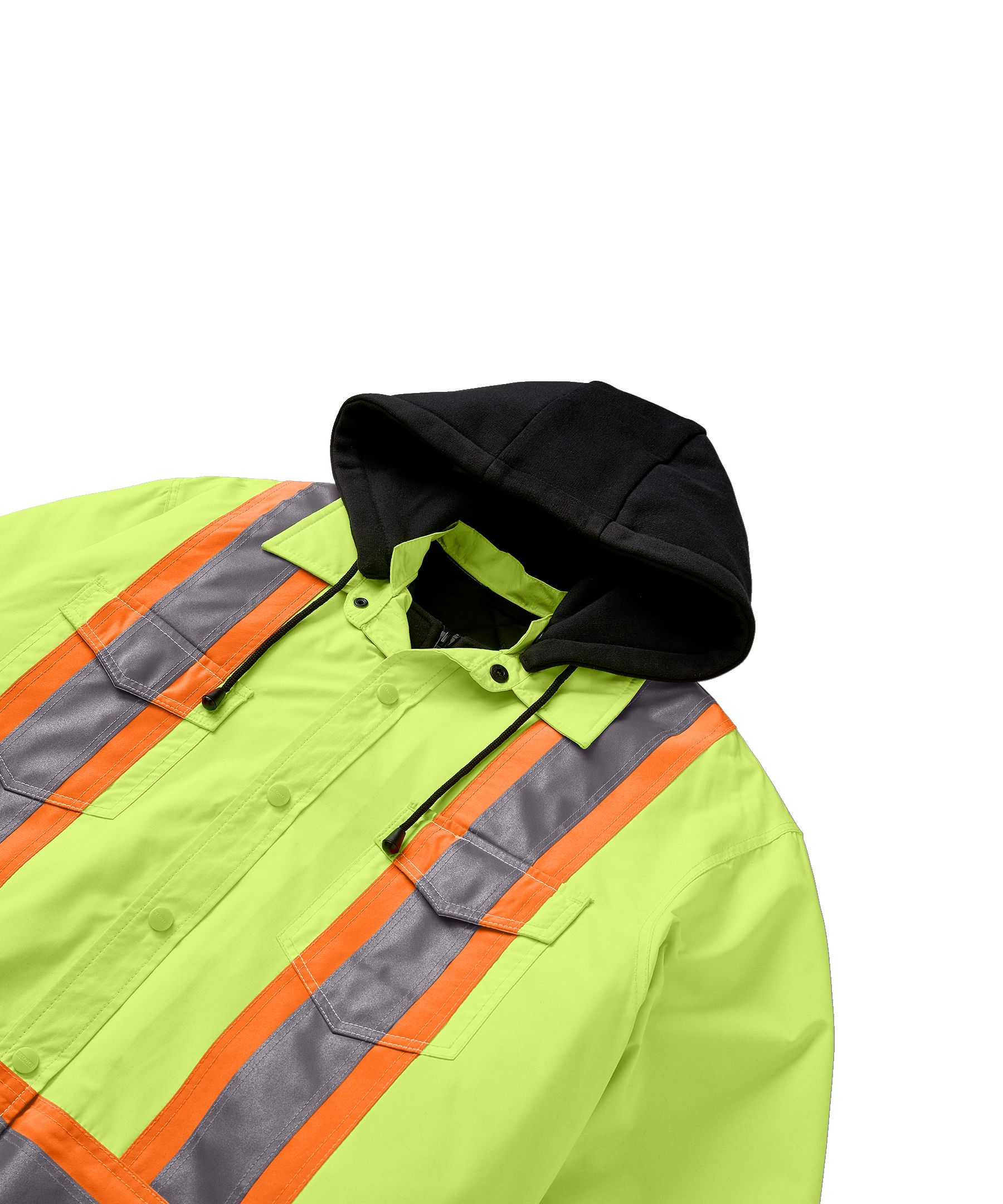 Chemise-veste hydrofuge matelassée haute visibilité Dakota WorkPro Series, catégorie&nbsp;2, à capuche, pour hommes