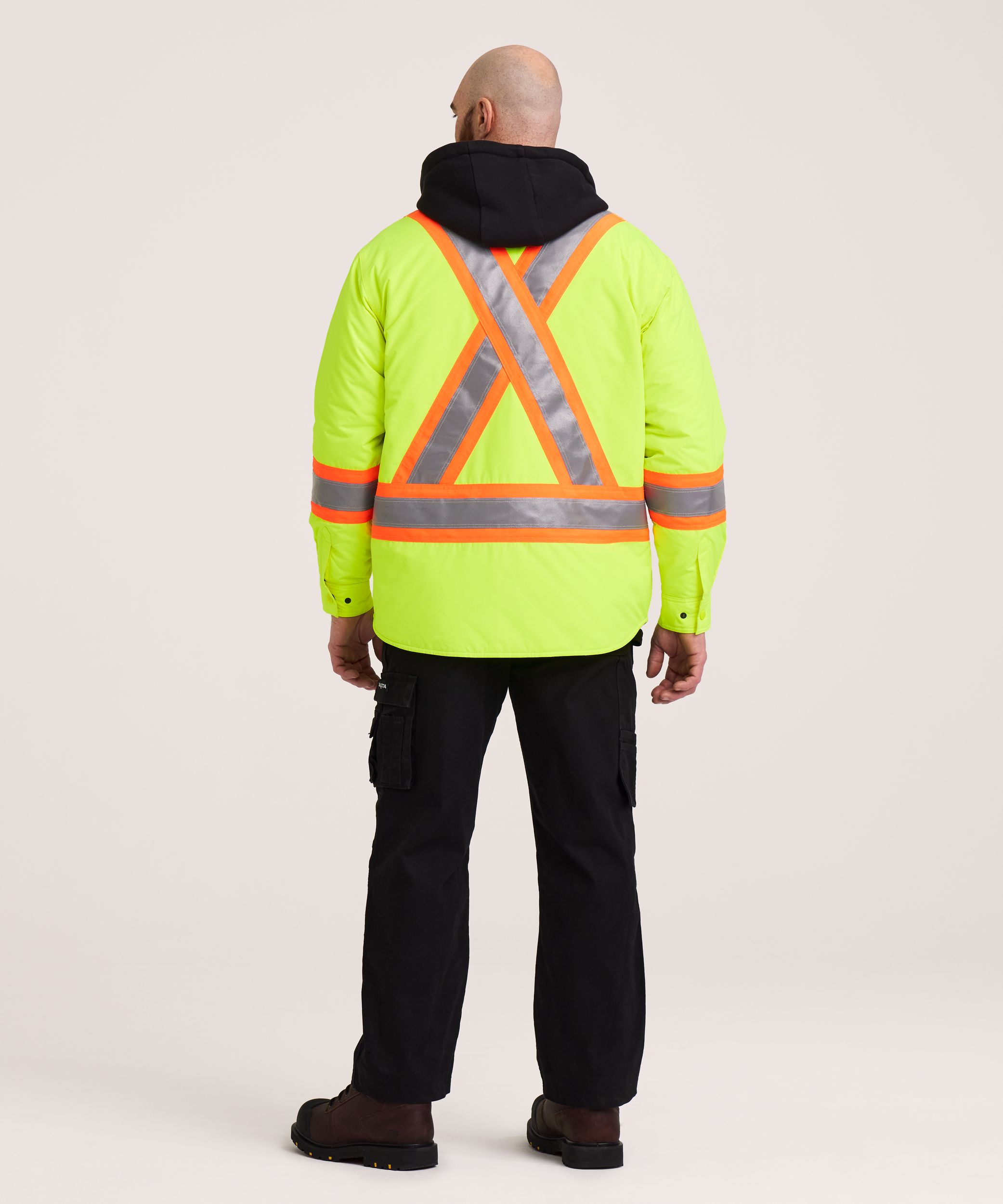 Chemise-veste hydrofuge matelassée haute visibilité Dakota WorkPro Series, catégorie&nbsp;2, à capuche, pour hommes