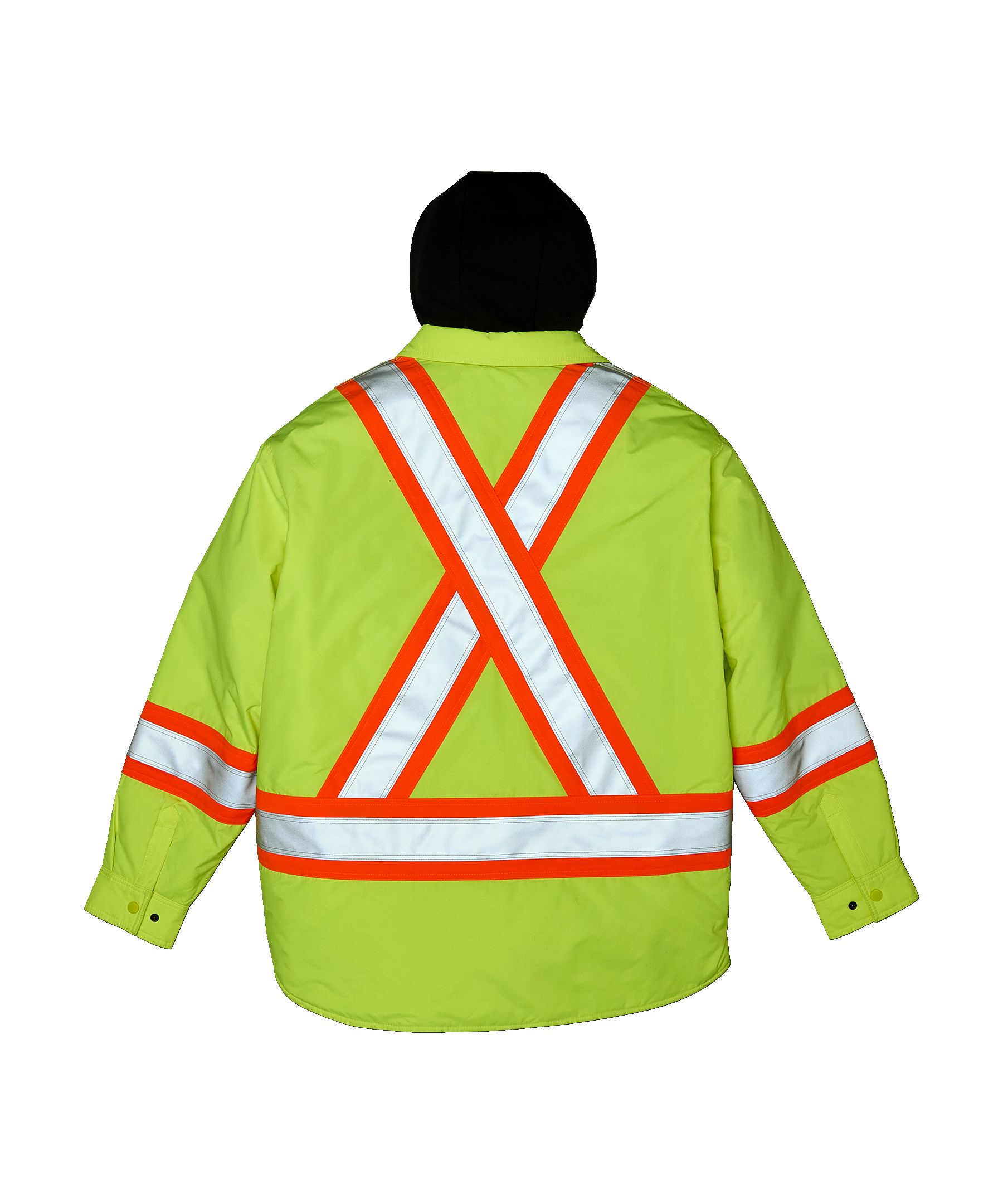 Chemise-veste hydrofuge matelassée haute visibilité Dakota WorkPro Series, catégorie&nbsp;2, à capuche, pour hommes