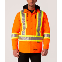 Chemise-veste hydrofuge matelassée haute visibilité Dakota WorkPro Series~ catégorie 2~ à capuche~ pour hommes